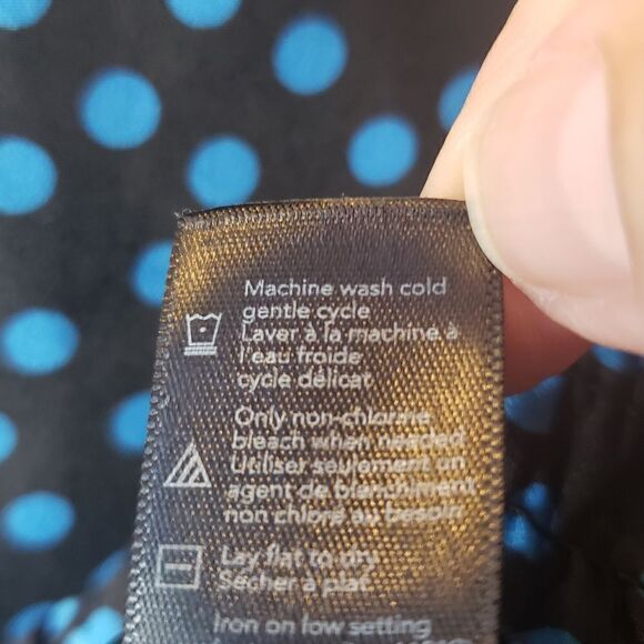 GEORGE Scoopneck Polka-dot Blouse Medium - Picture 7 of 8